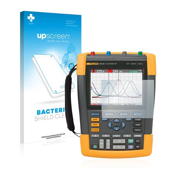 upscreen Bacteria Shield Clear Premium Antibacterial Screen Protector for Fluke ScopeMeter 190 II