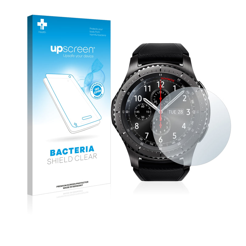 upscreen Bacteria Shield Clear Premium Antibacterial Screen Protector for Samsung Gear S3 Frontier