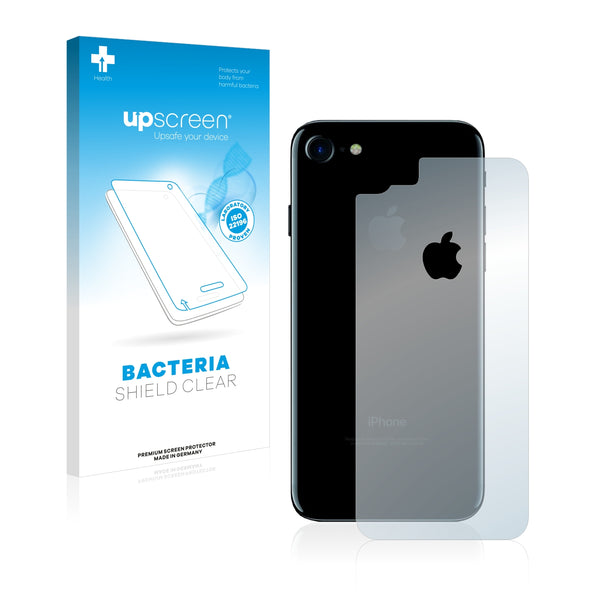 upscreen Bacteria Shield Clear Premium Antibacterial Screen Protector for Apple iPhone 7 Back side (full surface + LogoCut)