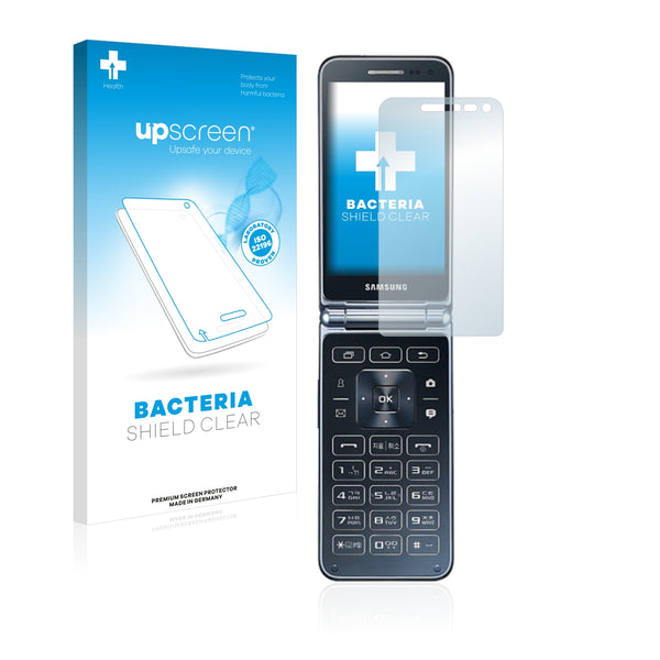 upscreen Bacteria Shield Clear Premium Antibacterial Screen Protector for Samsung Galaxy Folder 2