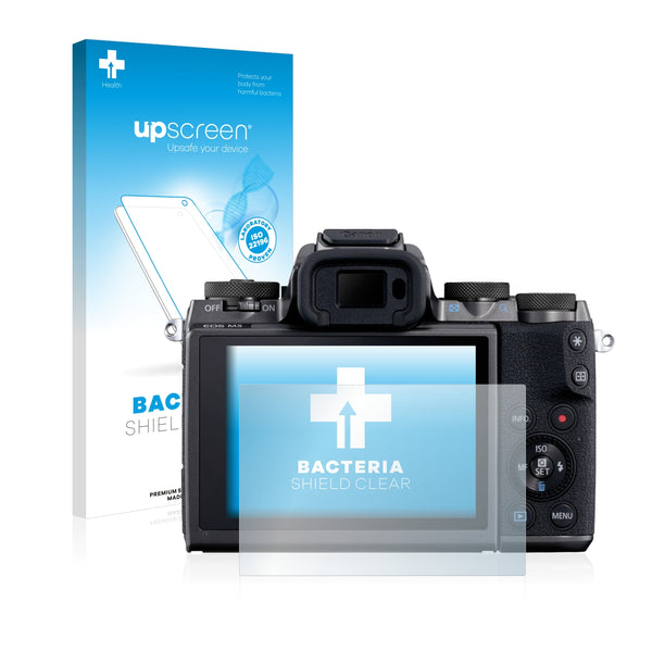 upscreen Bacteria Shield Clear Premium Antibacterial Screen Protector for Canon EOS M5
