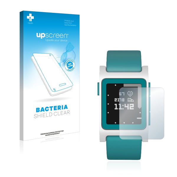 upscreen Bacteria Shield Clear Premium Antibacterial Screen Protector for Pebble 2 Aqua