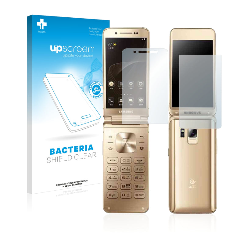 upscreen Bacteria Shield Clear Premium Antibacterial Screen Protector for Samsung W2017