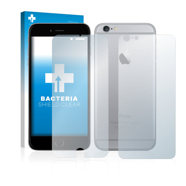 upscreen Bacteria Shield Clear Premium Antibacterial Screen Protector for Apple iPhone 6S Plus (Front + Back)