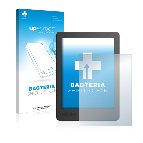 upscreen Bacteria Shield Clear Premium Antibacterial Screen Protector for Kobo Aura Edition 2