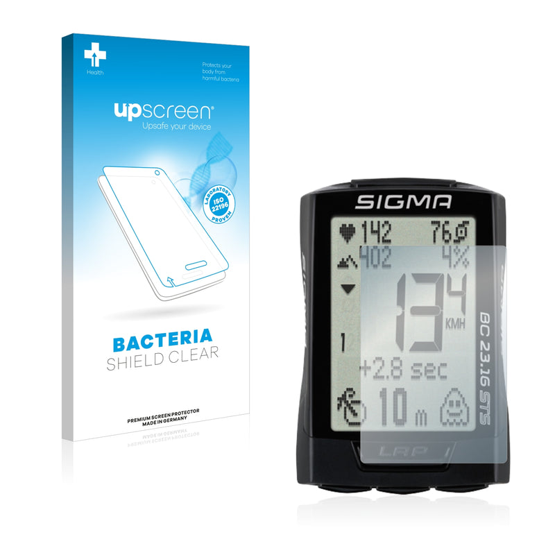 upscreen Bacteria Shield Clear Premium Antibacterial Screen Protector for Sigma BC 23.16