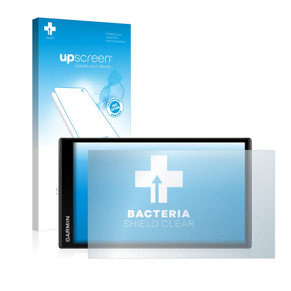 upscreen Bacteria Shield Clear Premium Antibacterial Screen Protector for Garmin DriveSmart 61 LMT-S
