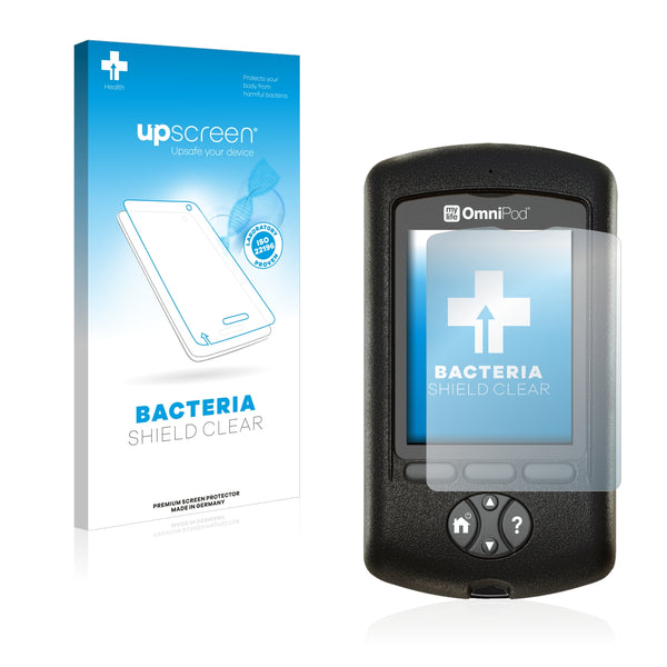 upscreen Bacteria Shield Clear Premium Antibacterial Screen Protector for Mylife Omnipod