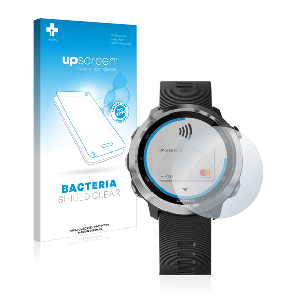 upscreen Bacteria Shield Clear Premium Antibacterial Screen Protector for Garmin Forerunner 645