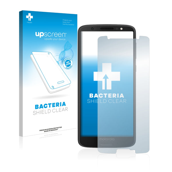 upscreen Bacteria Shield Clear Premium Antibacterial Screen Protector for Motorola Moto G6