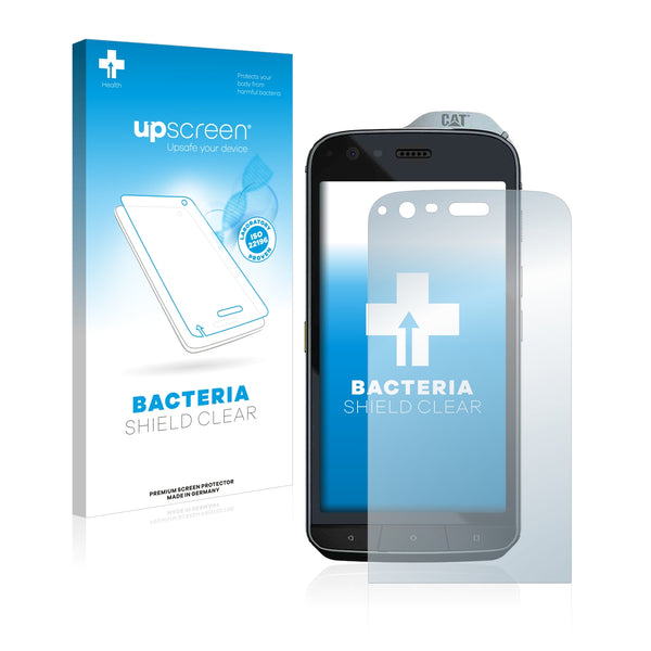 upscreen Bacteria Shield Clear Premium Antibacterial Screen Protector for Caterpillar Cat S61