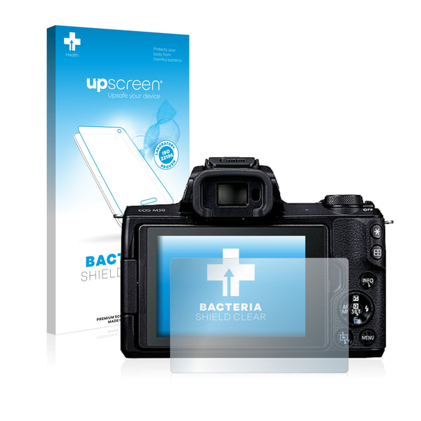 upscreen Bacteria Shield Clear Premium Antibacterial Screen Protector for Canon EOS M50