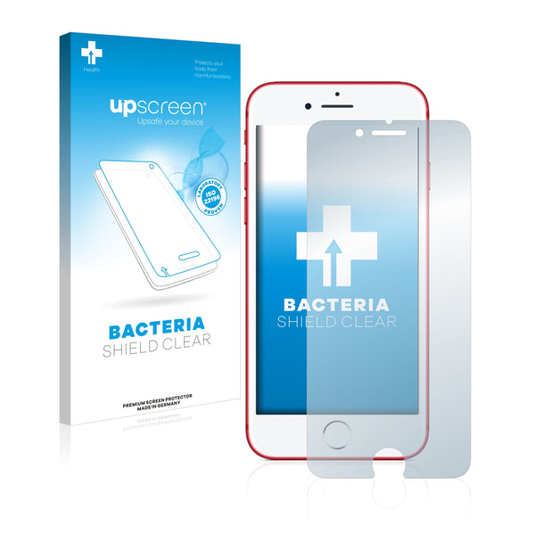 upscreen Bacteria Shield Clear Premium Antibacterial Screen Protector for Apple iPhone 7 Red
