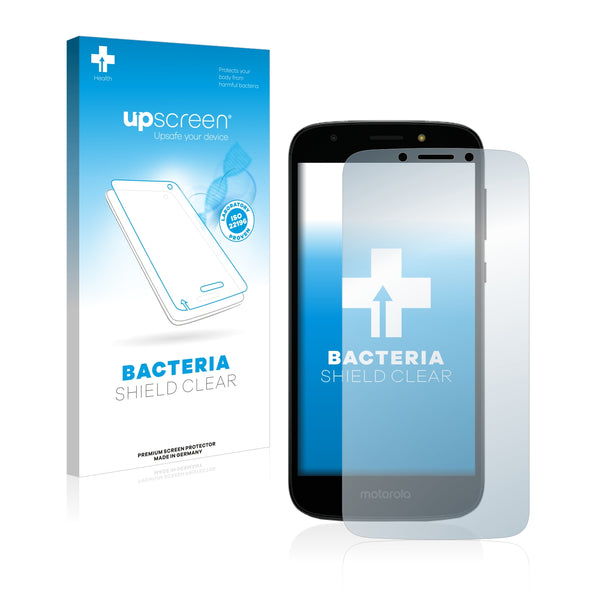 upscreen Bacteria Shield Clear Premium Antibacterial Screen Protector for Motorola Moto E5 Play
