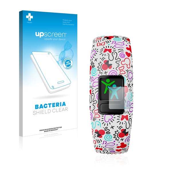upscreen Bacteria Shield Clear Premium Antibacterial Screen Protector for Garmin Vivofit jr. 2