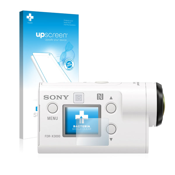 upscreen Bacteria Shield Clear Premium Antibacterial Screen Protector for Sony FDR-X3000