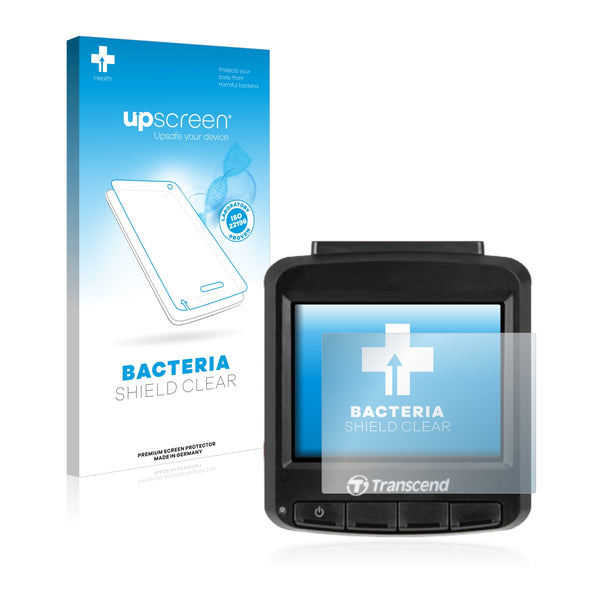 upscreen Bacteria Shield Clear Premium Antibacterial Screen Protector for Transcend DrivePro 230