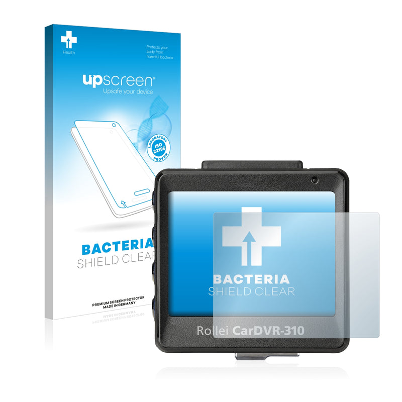 upscreen Bacteria Shield Clear Premium Antibacterial Screen Protector for Rollei CarDVR 310