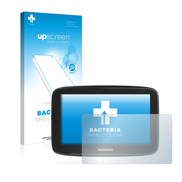 upscreen Bacteria Shield Clear Premium Antibacterial Screen Protector for TomTom GO Basic (5)