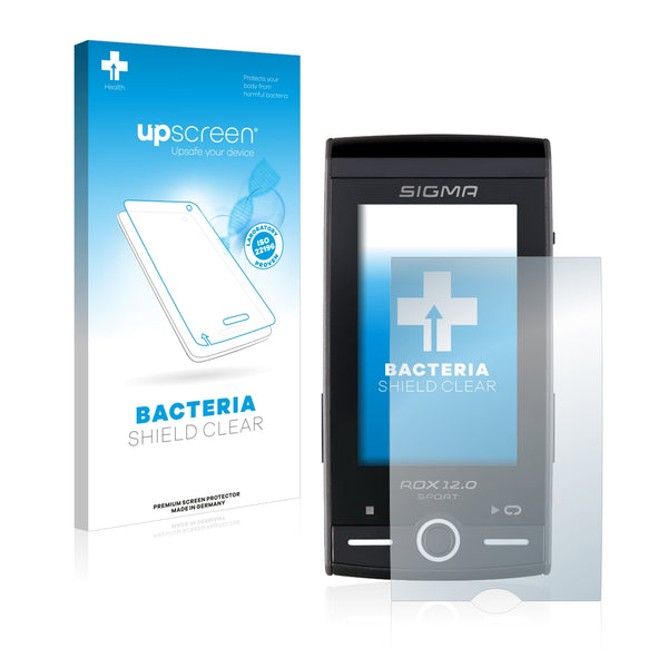 upscreen Bacteria Shield Clear Premium Antibacterial Screen Protector for Sigma ROX 12.0 Sport