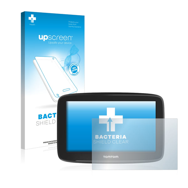upscreen Bacteria Shield Clear Premium Antibacterial Screen Protector for TomTom GO Basic (6)