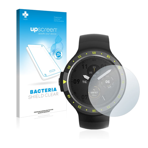 upscreen Bacteria Shield Clear Premium Antibacterial Screen Protector for Mobvoi Ticwatch Sport (45 mm)
