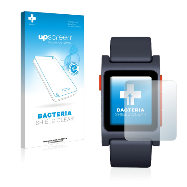 upscreen Bacteria Shield Clear Premium Antibacterial Screen Protector for Pebble 2 Heart Rate