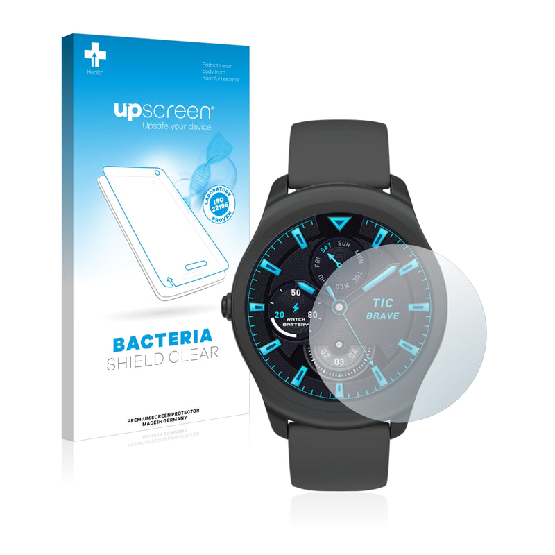 upscreen Bacteria Shield Clear Premium Antibacterial Screen Protector for Mobvoi Ticwatch 2 (44 mm)