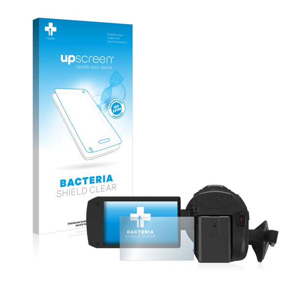 upscreen Bacteria Shield Clear Premium Antibacterial Screen Protector for Panasonic HC-VX1