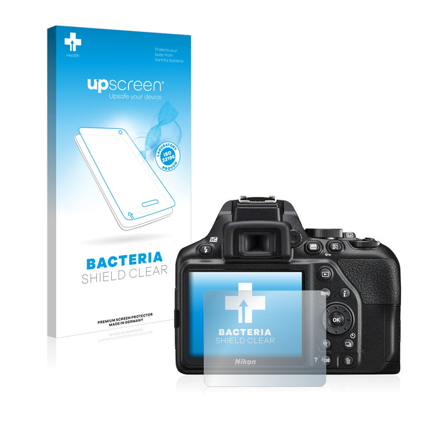 upscreen Bacteria Shield Clear Premium Antibacterial Screen Protector for Nikon D3500