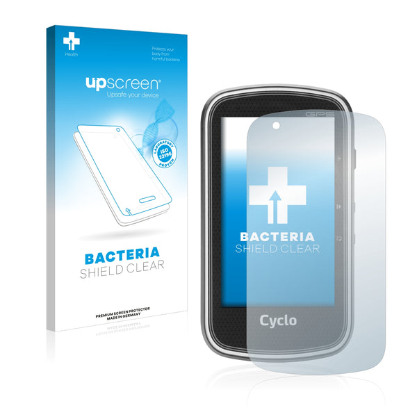 upscreen Bacteria Shield Clear Premium Antibacterial Screen Protector for Mitac Mio Cyclo 405 HC