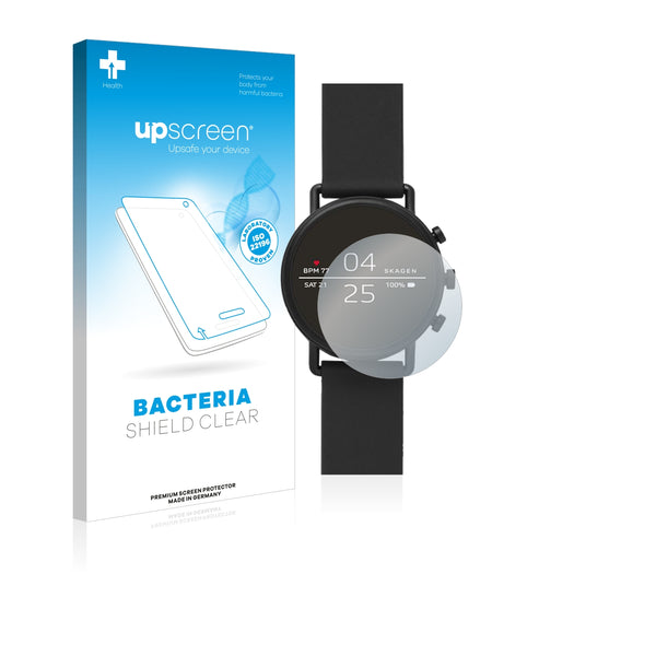 upscreen Bacteria Shield Clear Premium Antibacterial Screen Protector for Skagen Smartwatch Falster 2