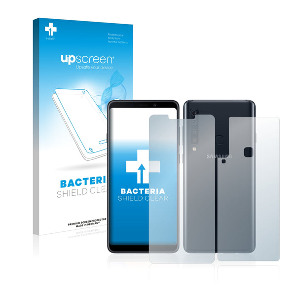 upscreen Bacteria Shield Clear Premium Antibacterial Screen Protector for Samsung Galaxy A9 2018 (Front + Back)