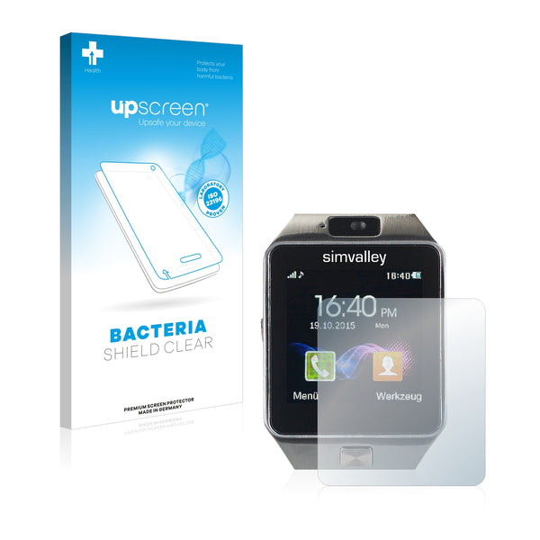upscreen Bacteria Shield Clear Premium Antibacterial Screen Protector for Simvalley Mobile PX-3914