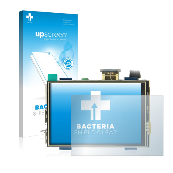 upscreen Bacteria Shield Clear Premium Antibacterial Screen Protector for Raspberry Pi Touchscreen (3.5)