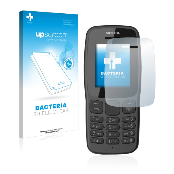 upscreen Bacteria Shield Clear Premium Antibacterial Screen Protector for Nokia 106 2018
