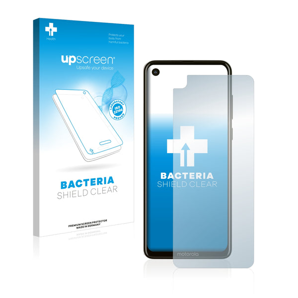 upscreen Bacteria Shield Clear Premium Antibacterial Screen Protector for Motorola P40