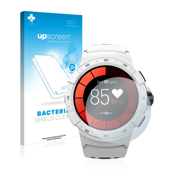 upscreen Bacteria Shield Clear Premium Antibacterial Screen Protector for MyKronoz ZeSport 2