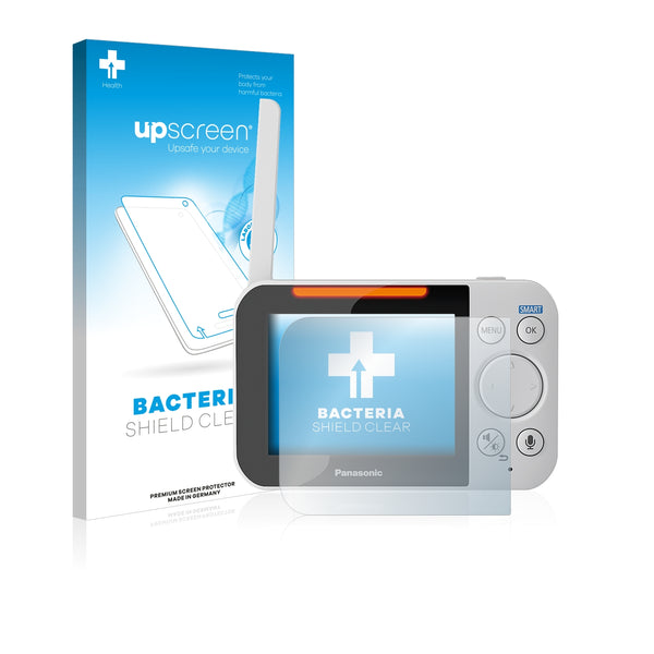 upscreen Bacteria Shield Clear Premium Antibacterial Screen Protector for Panasonic Long Range Baby Monitor