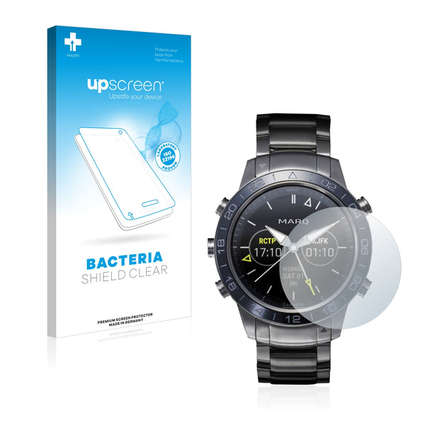 upscreen Bacteria Shield Clear Premium Antibacterial Screen Protector for Garmin Marq Aviator