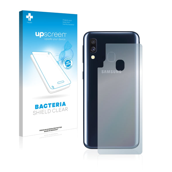 upscreen Bacteria Shield Clear Premium Antibacterial Screen Protector for Samsung Galaxy A40 (Back)