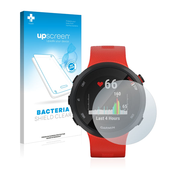 upscreen Bacteria Shield Clear Premium Antibacterial Screen Protector for Garmin Forerunner 45