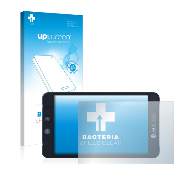 upscreen Bacteria Shield Clear Premium Antibacterial Screen Protector for SmallHD 702 Black