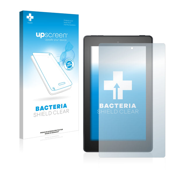 upscreen Bacteria Shield Clear Premium Antibacterial Screen Protector for Amazon Fire 7 2019