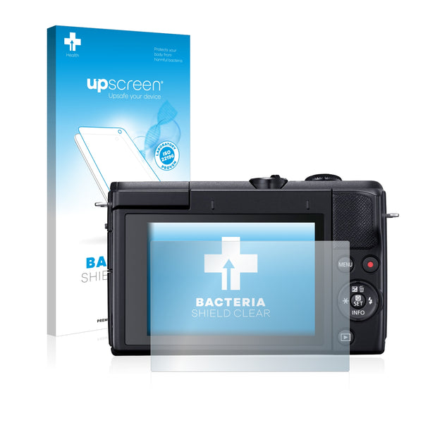 upscreen Bacteria Shield Clear Premium Antibacterial Screen Protector for Canon EOS M200