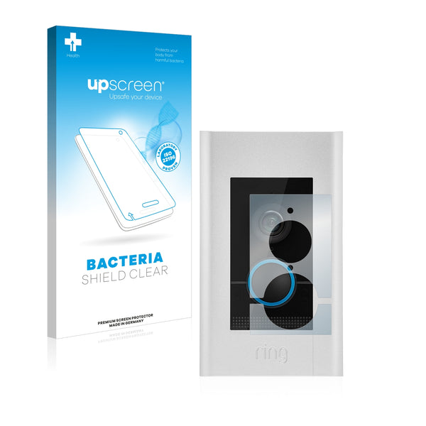 upscreen Bacteria Shield Clear Premium Antibacterial Screen Protector for Ring Video Doorbell Elite