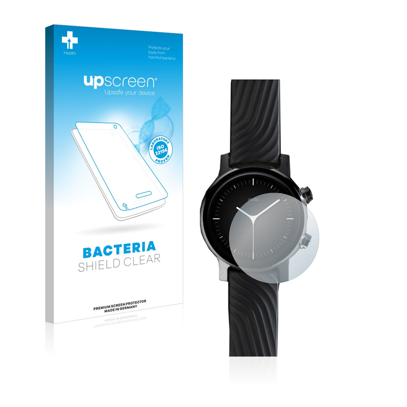 upscreen Bacteria Shield Clear Premium Antibacterial Screen Protector for Motorola Moto 360 (3th generation)