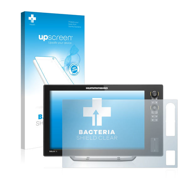upscreen Bacteria Shield Clear Premium Antibacterial Screen Protector for Humminbird Solix 12