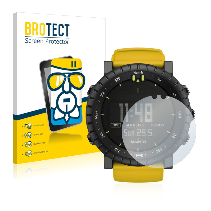 BROTECT AirGlass Glass Screen Protector for Suunto Core Yellow Crush