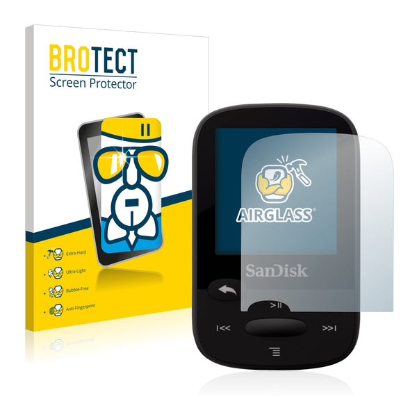 BROTECT AirGlass Glass Screen Protector for SanDisk Sansa Clip Sport